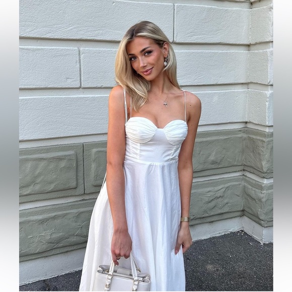 Bloggers Fav🔥| NWT ZARA Gorgeous ZW Collection Ruffled Poplin Dress - Picture 11 of 17